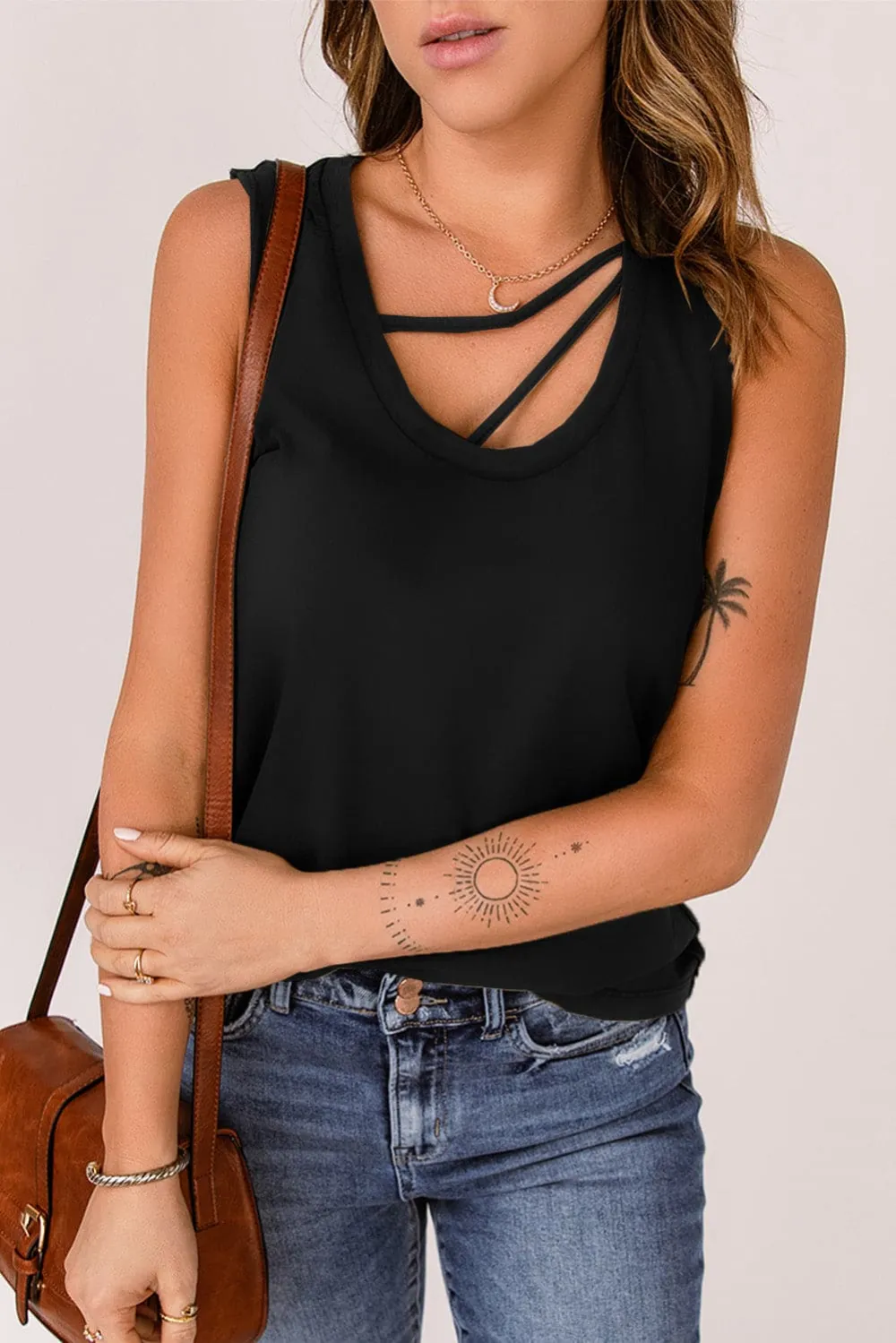 Strappy Neck Tank Top