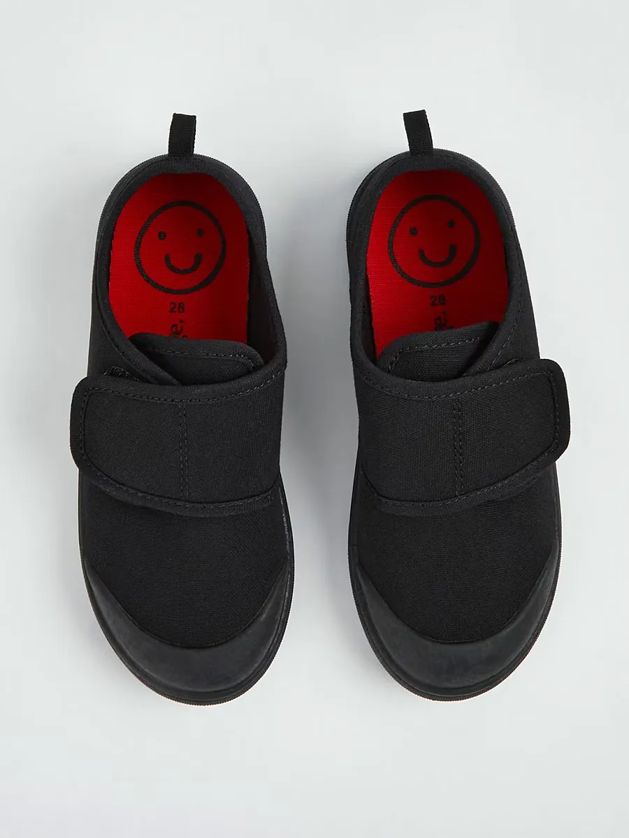 Black Wrap Strap Plimsoll