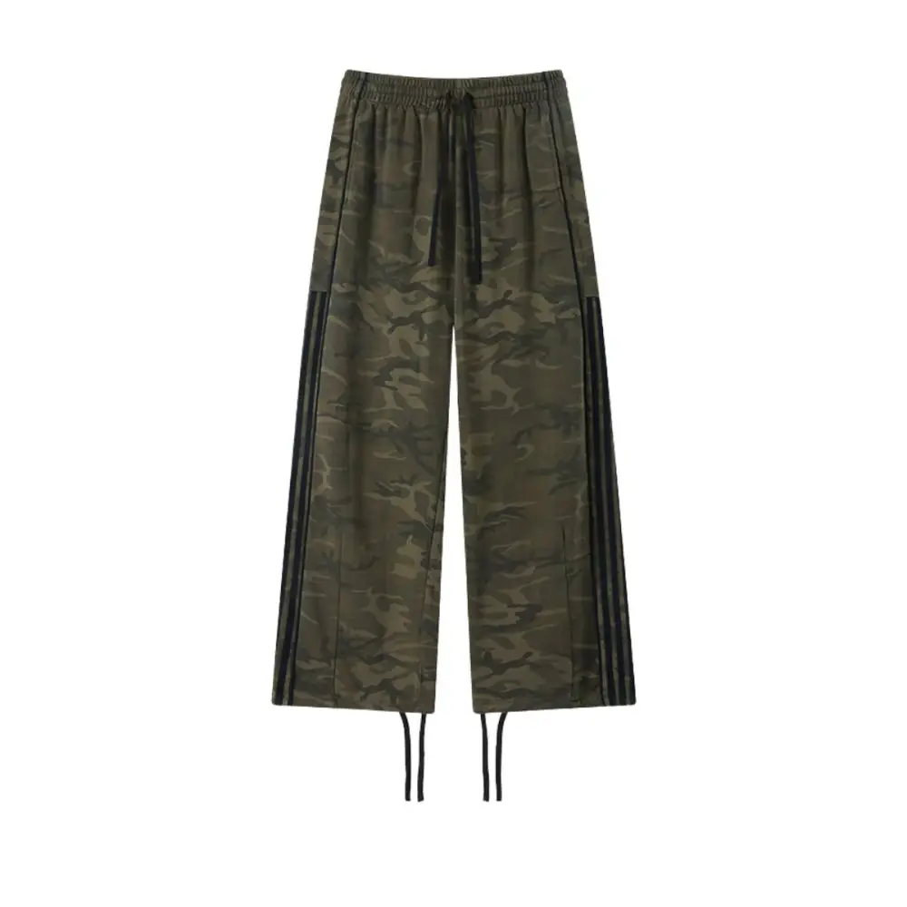 Straight Leg Drawstring Waist Camouflage Men's Sweatpants