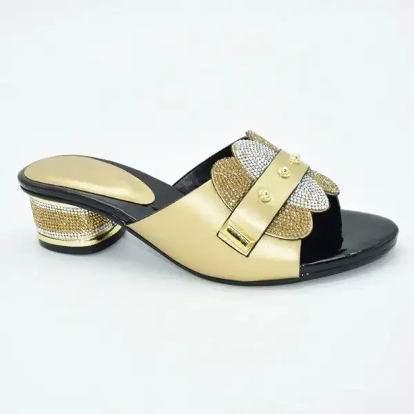 Square Toe Slingback Slip On Block Heel Slides