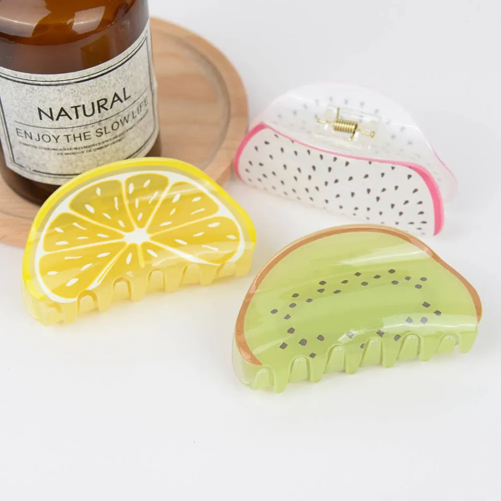 Fruit Shape Hair Claw Trio