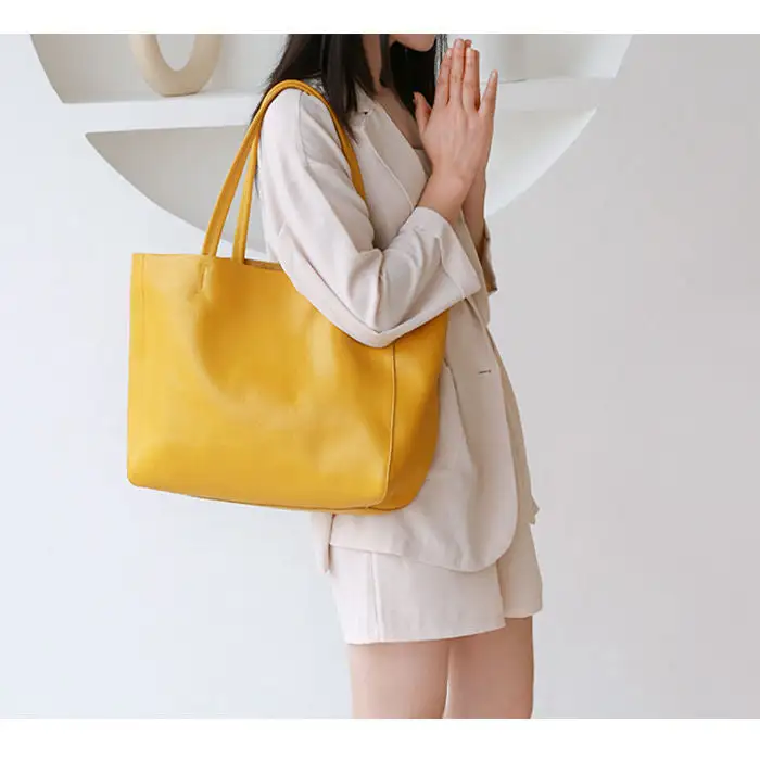Full Grain Leather Convertible Tote Bag