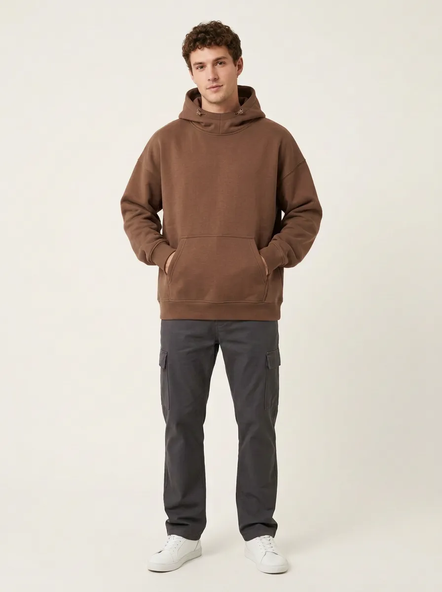 Versatile Layer Printed Unisex Hooded Sweatshirt