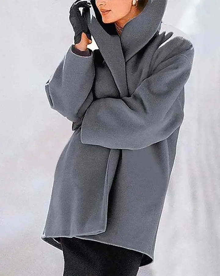 Melarey Solid One Button Loose Coat (7 Colors)