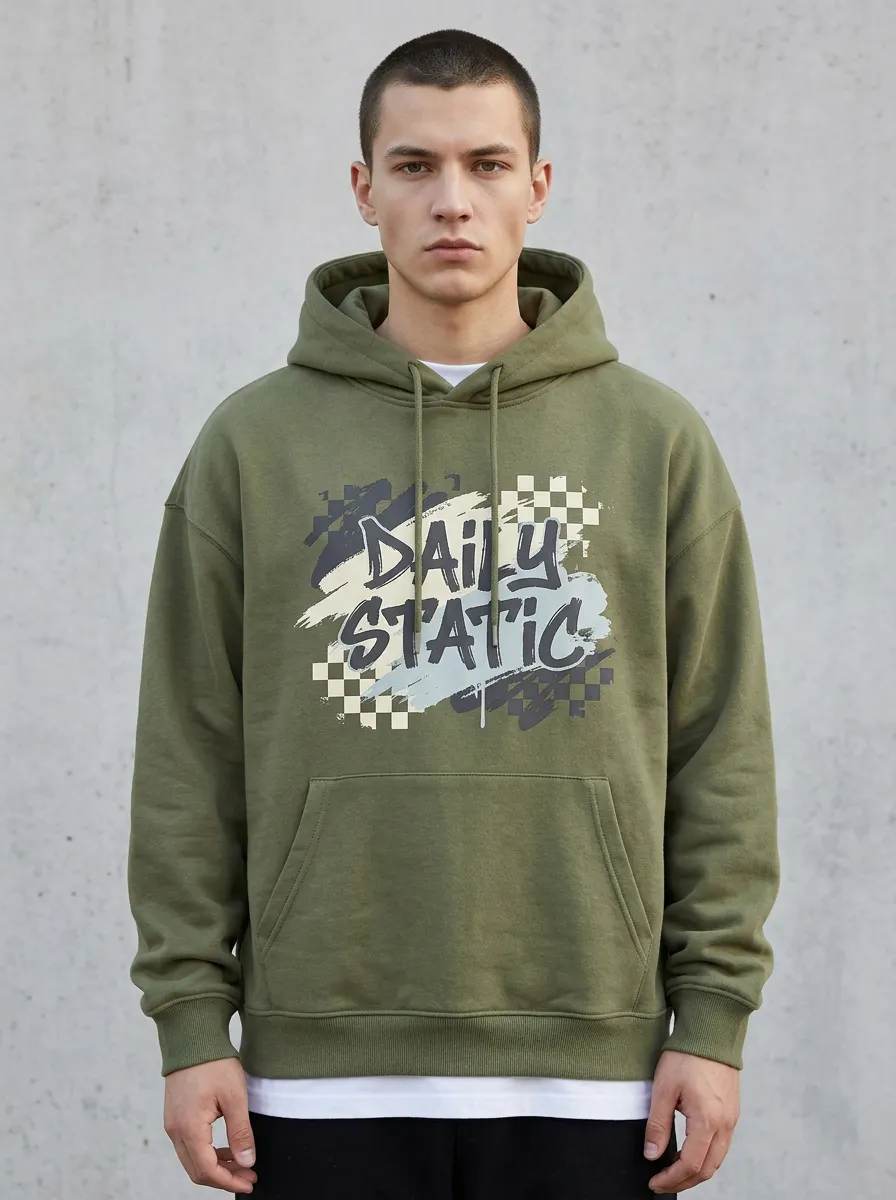 Checkerboard Men's Graphic Hoodie