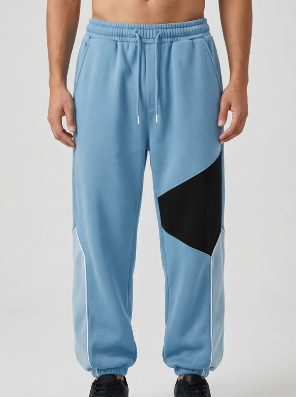 Unisex Geometric Panel Print Joggers