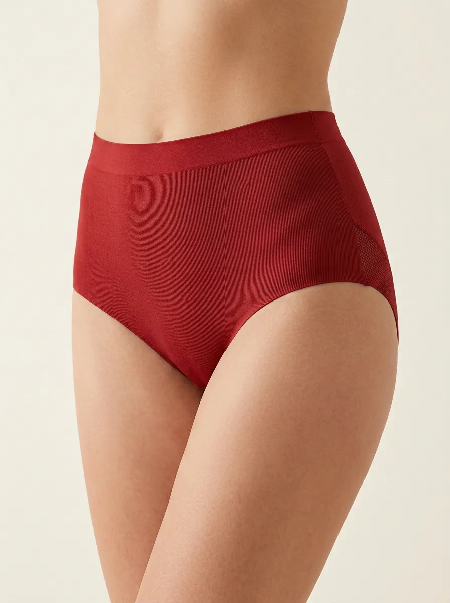 Women's Comfort-Inspired High-Waisted Seamless Ribbed Panties