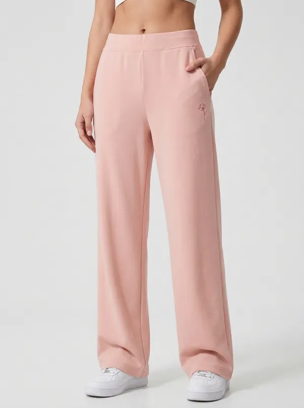 Women's Minimalist Floral Line Art Printed Sweatpants