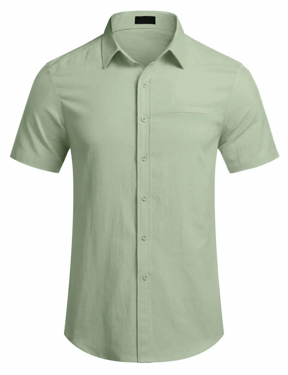 Linen Blend Button Front Shirt