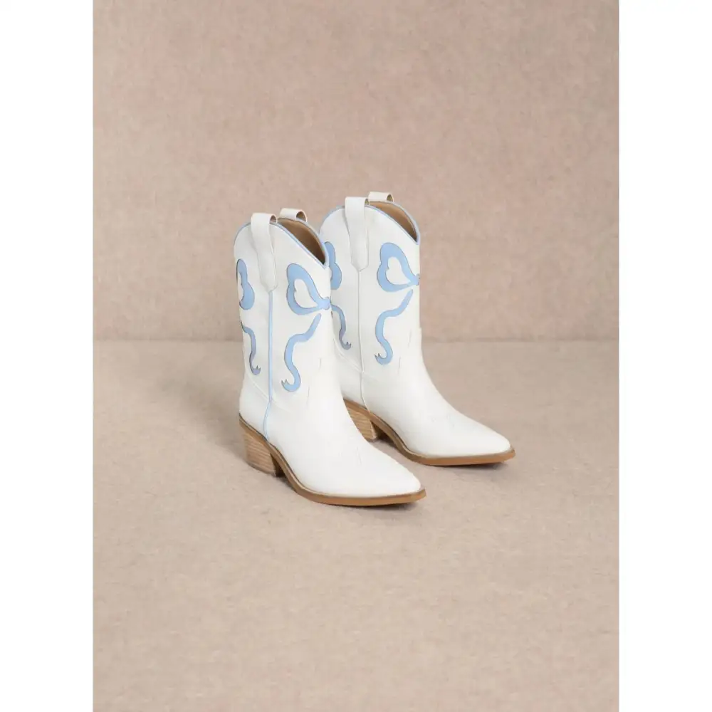 Miriam Bow Ribbon Design Coquette Booties