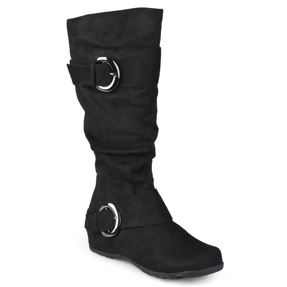 Slouchy Buckle Extra Wide Calf Boots