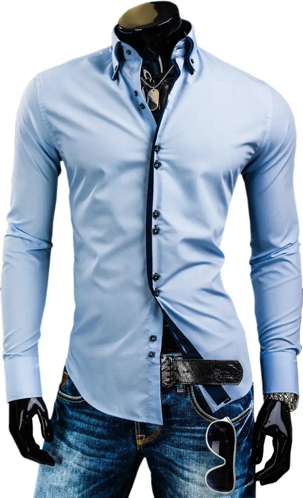 Long Sleeve Slim Fit Casual Shirt