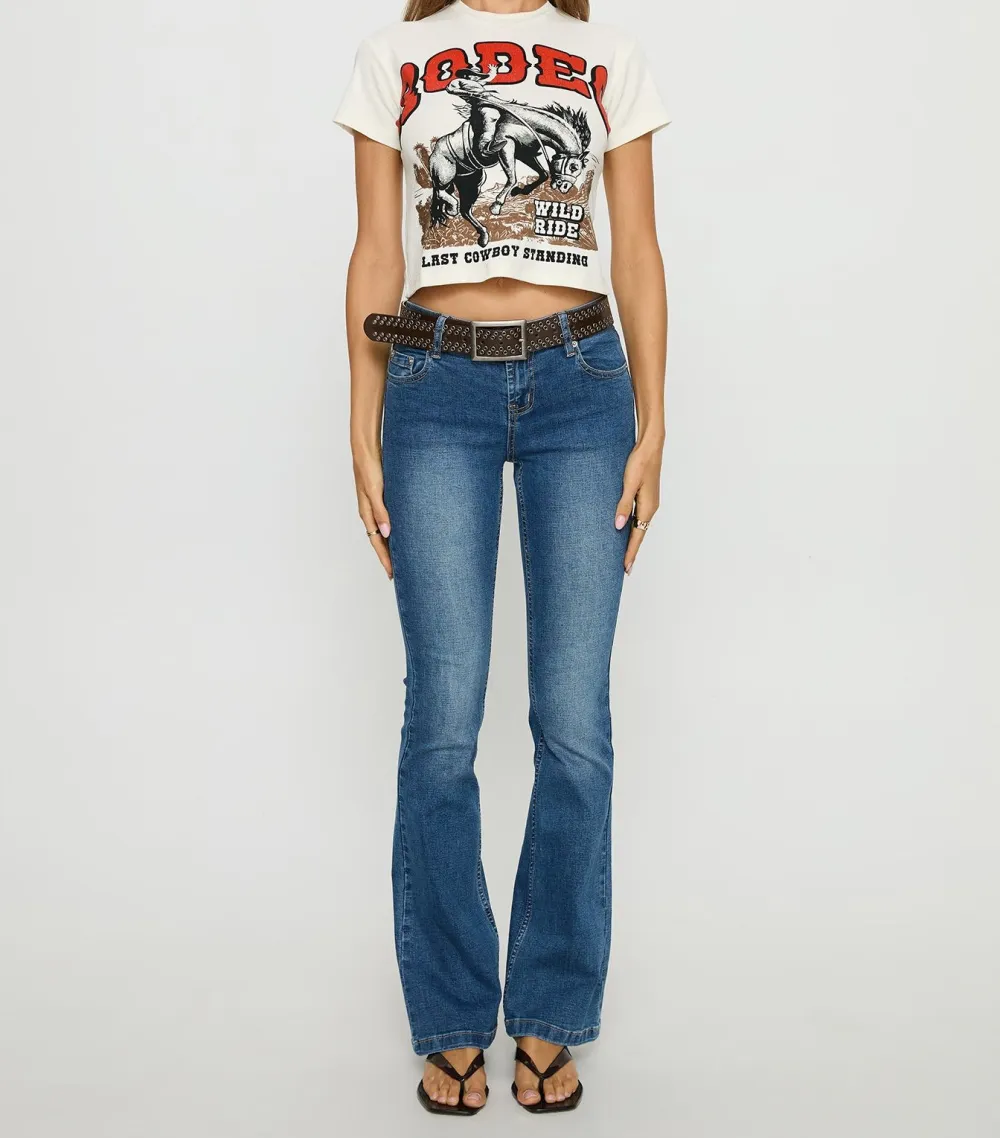 Beige Graphic Baby Tee