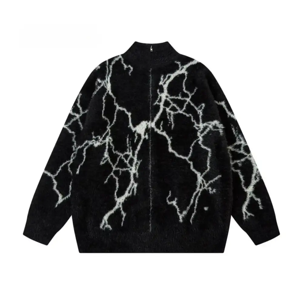 Textured Zip Sweater Jacket