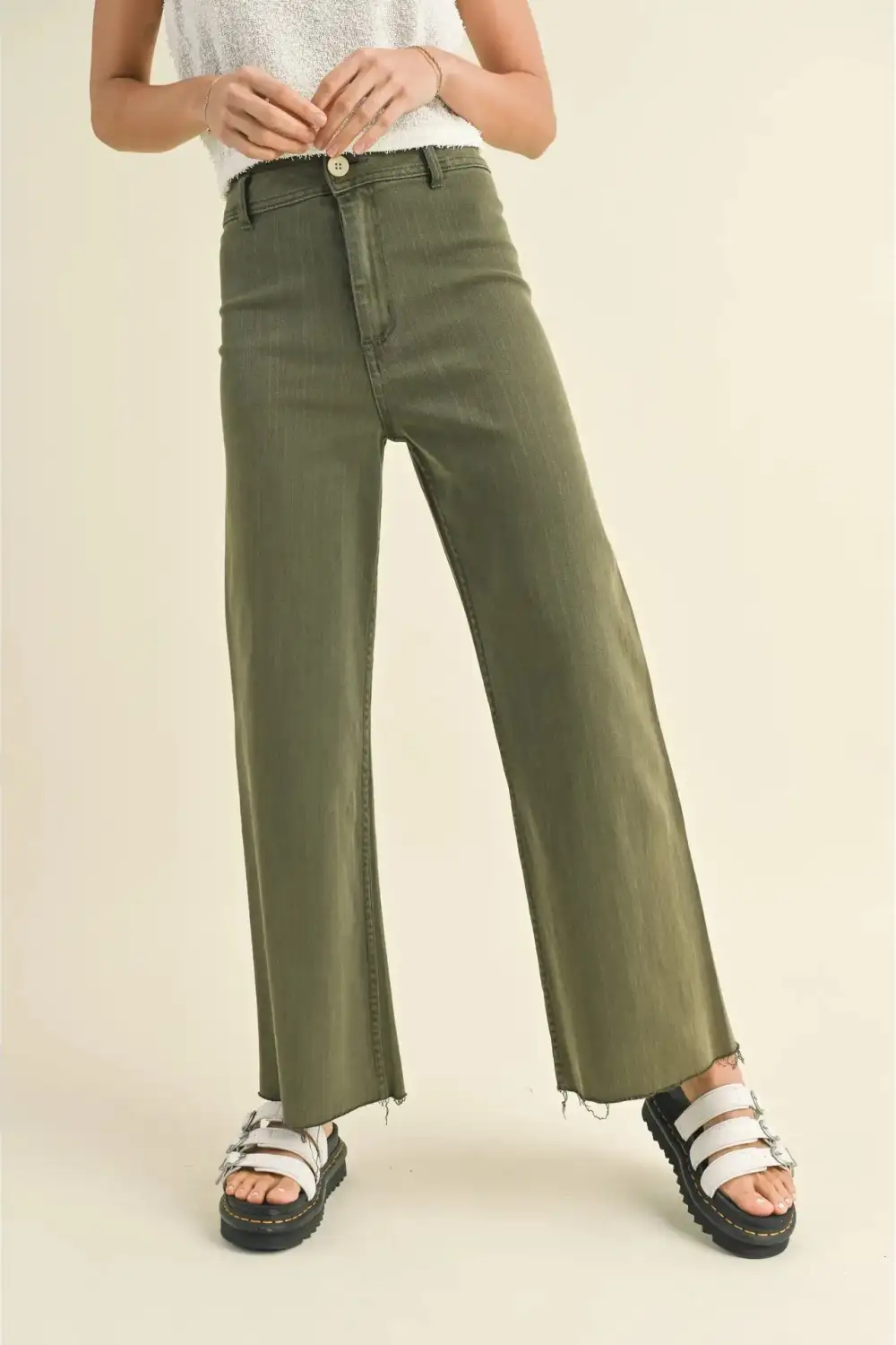 Denim Wide Leg Pants