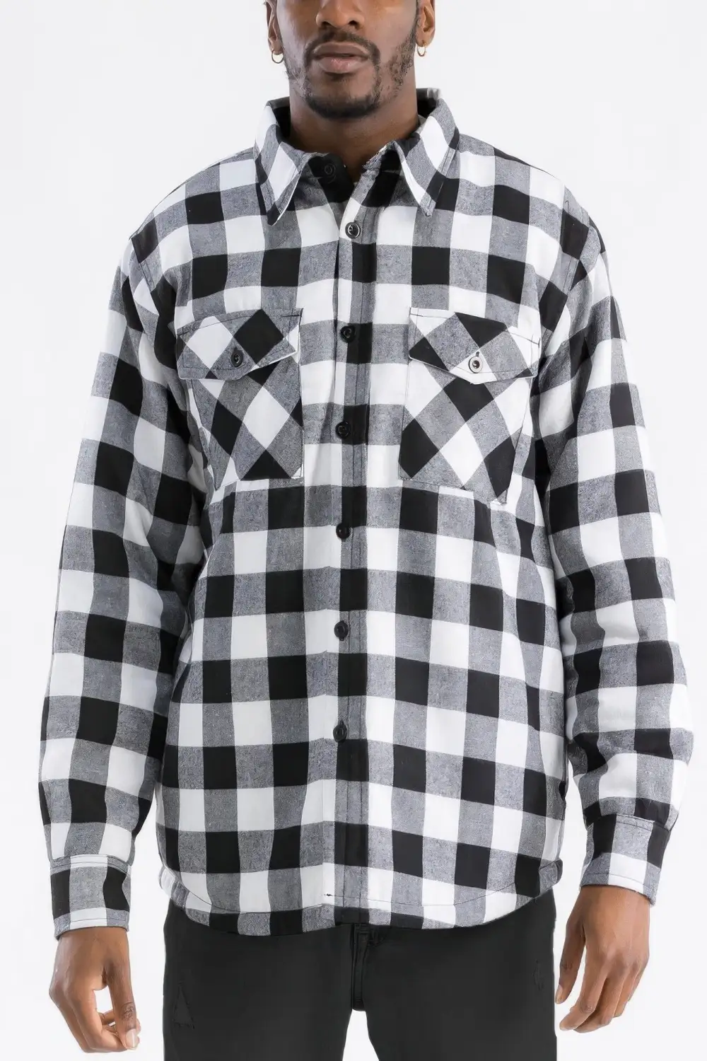 Men's Quilted Padded Flannel Shirt