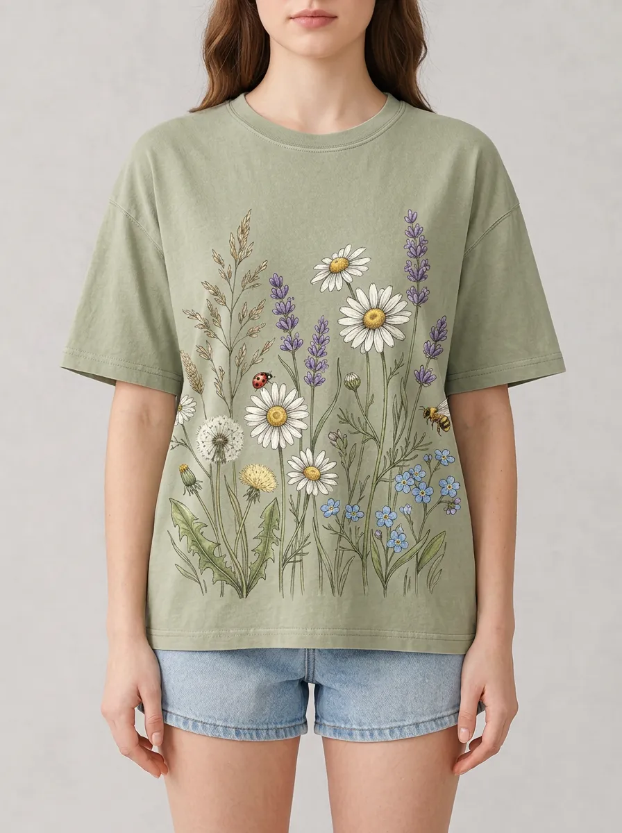 Women's Botanical Graphic T-Shirt Botanical-Graphic