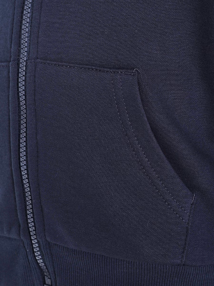 Navy Zip Through School Hoody detail 3