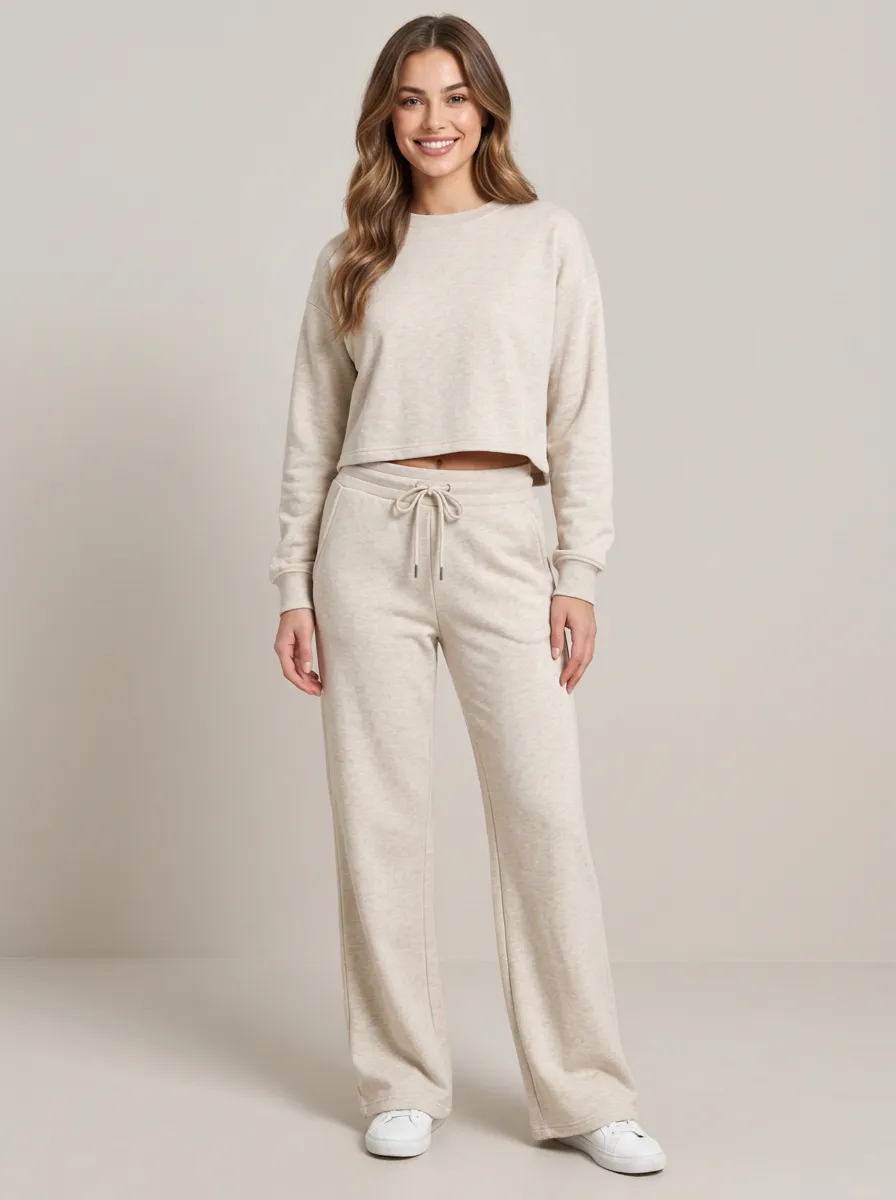 Women's Effortless Printed Sweatpants Set