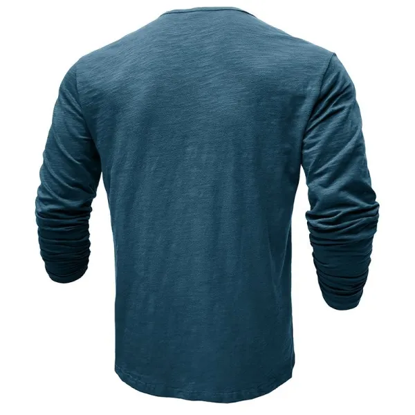 Long-Sleeve Henley Shirt