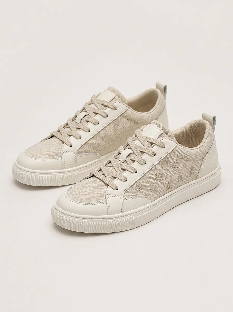 Men's Downtown Inspired Leaf Pattern Patterned Casual Street Skate Shoes