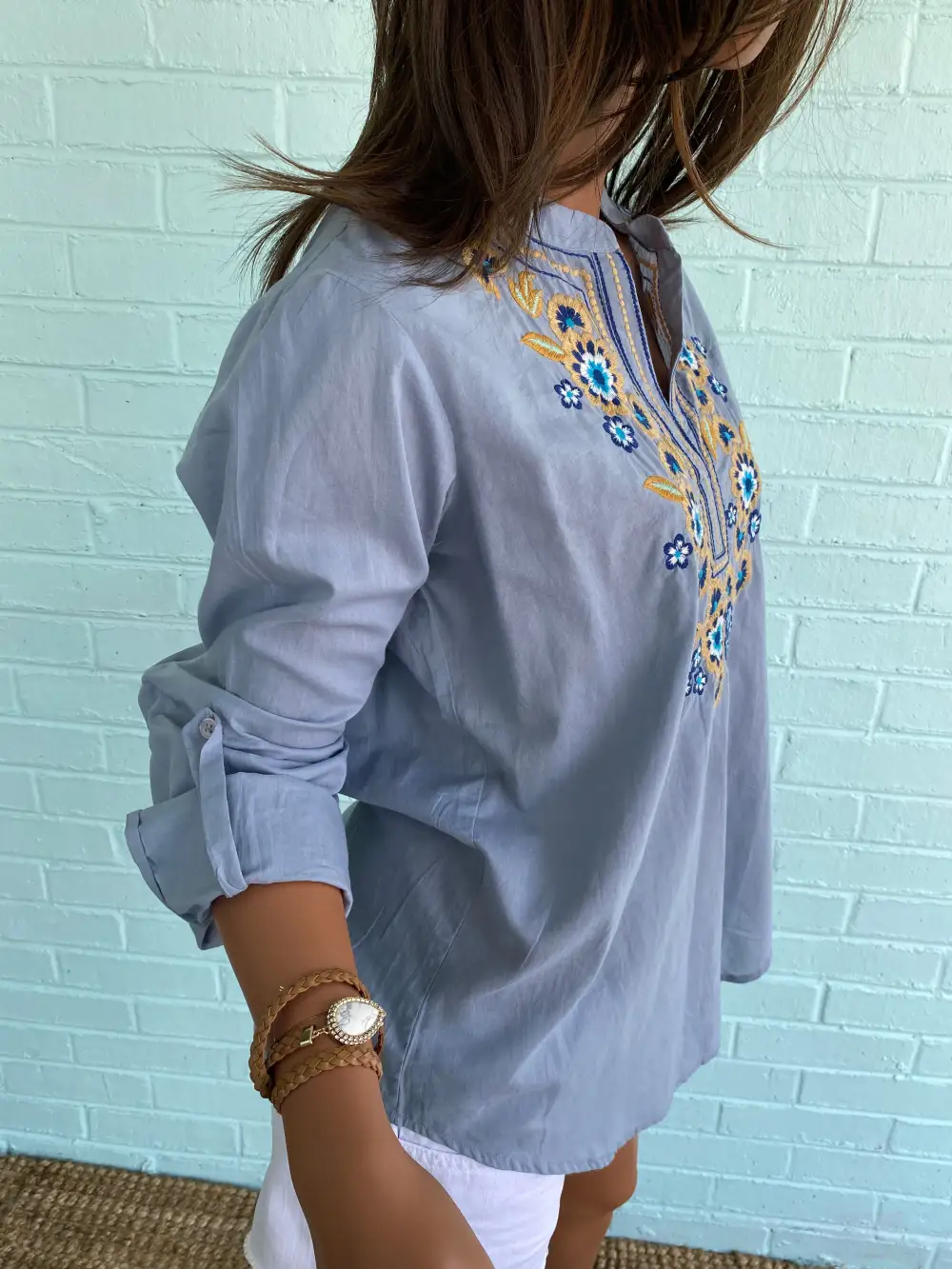 Embroidered Floral Tunic