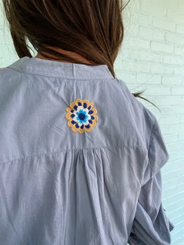 Embroidered Floral Tunic