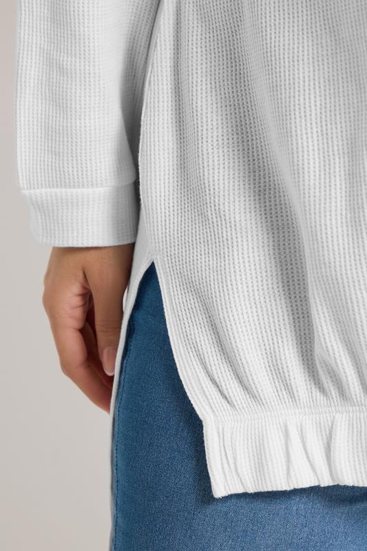 White Waffle Hoodie detail 3
