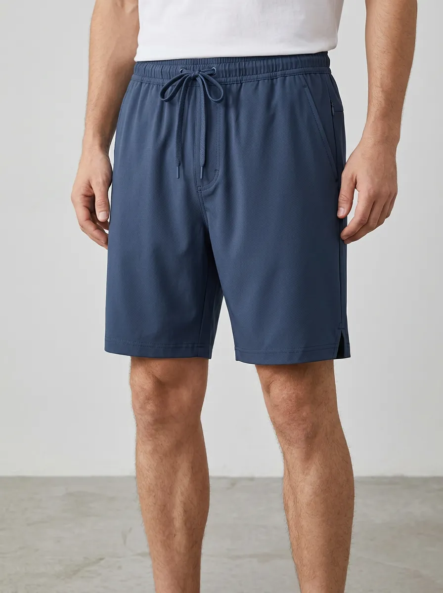 Versatile Ice-Silk Stretch Drawstring Shorts