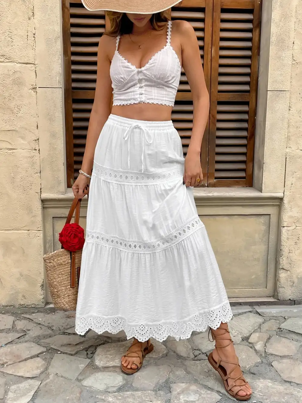 Softline Lace Detail Skirt