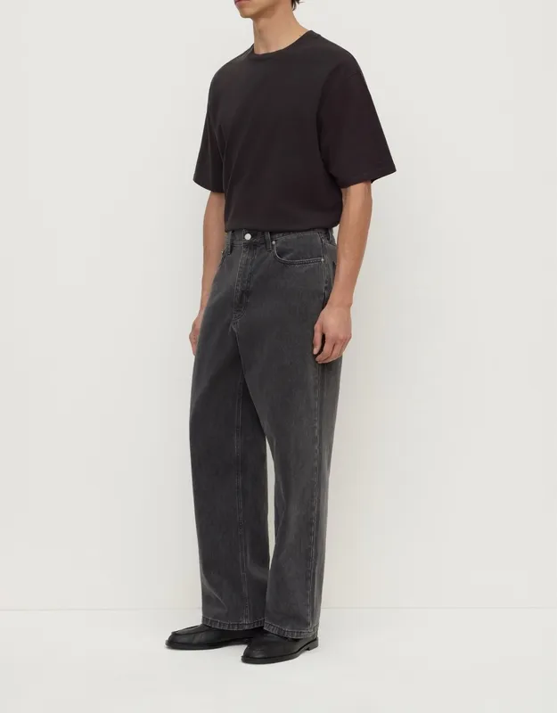 Black Wash Wide Leg Jeans