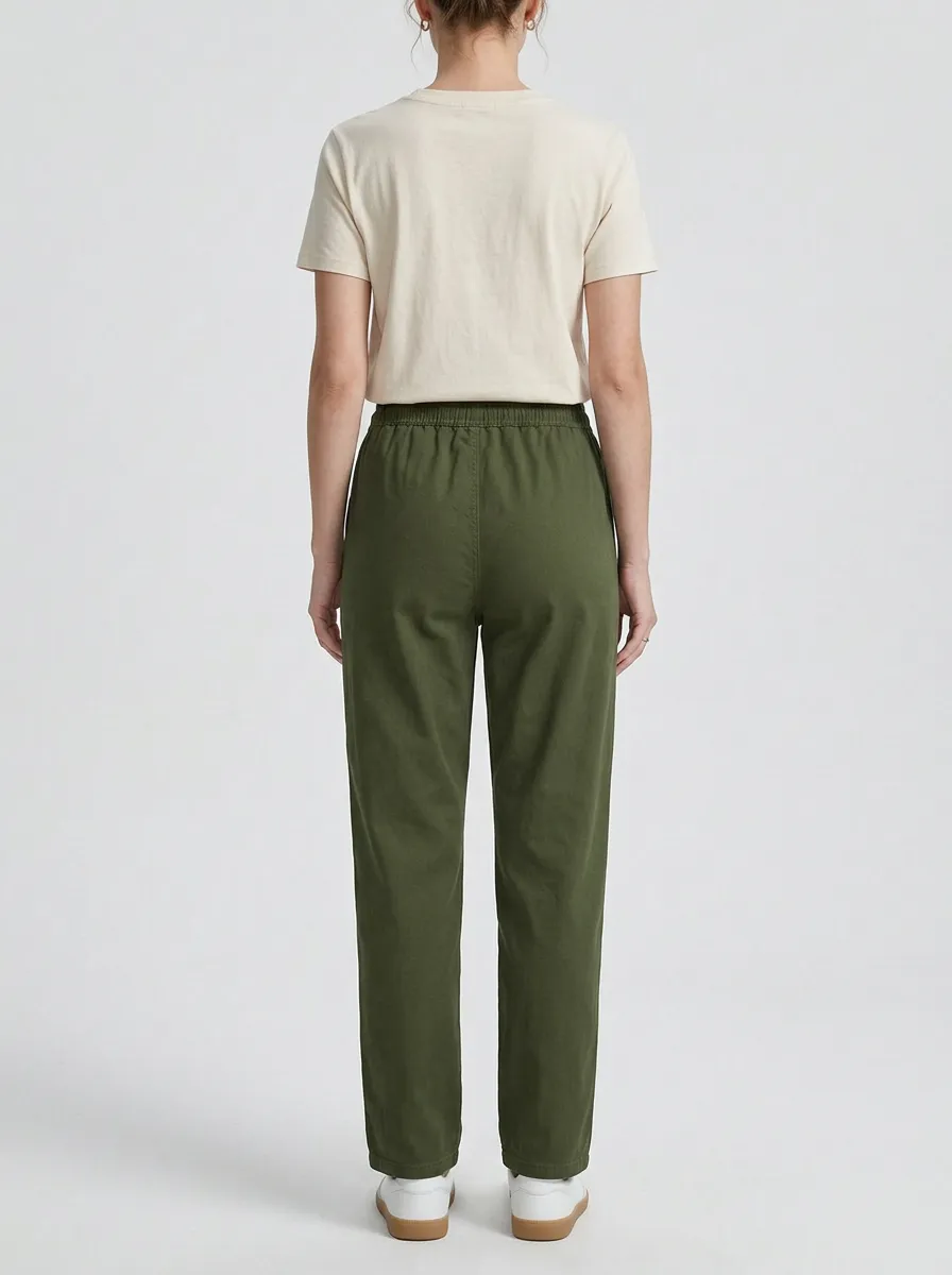 Women's Drawstring Cargo-Pocket Utility Pants