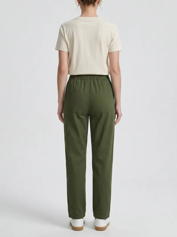 Women's Drawstring Cargo-Pocket Utility Pants