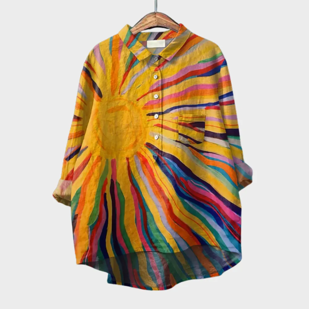 Minimal Printed Long Sleeve Top