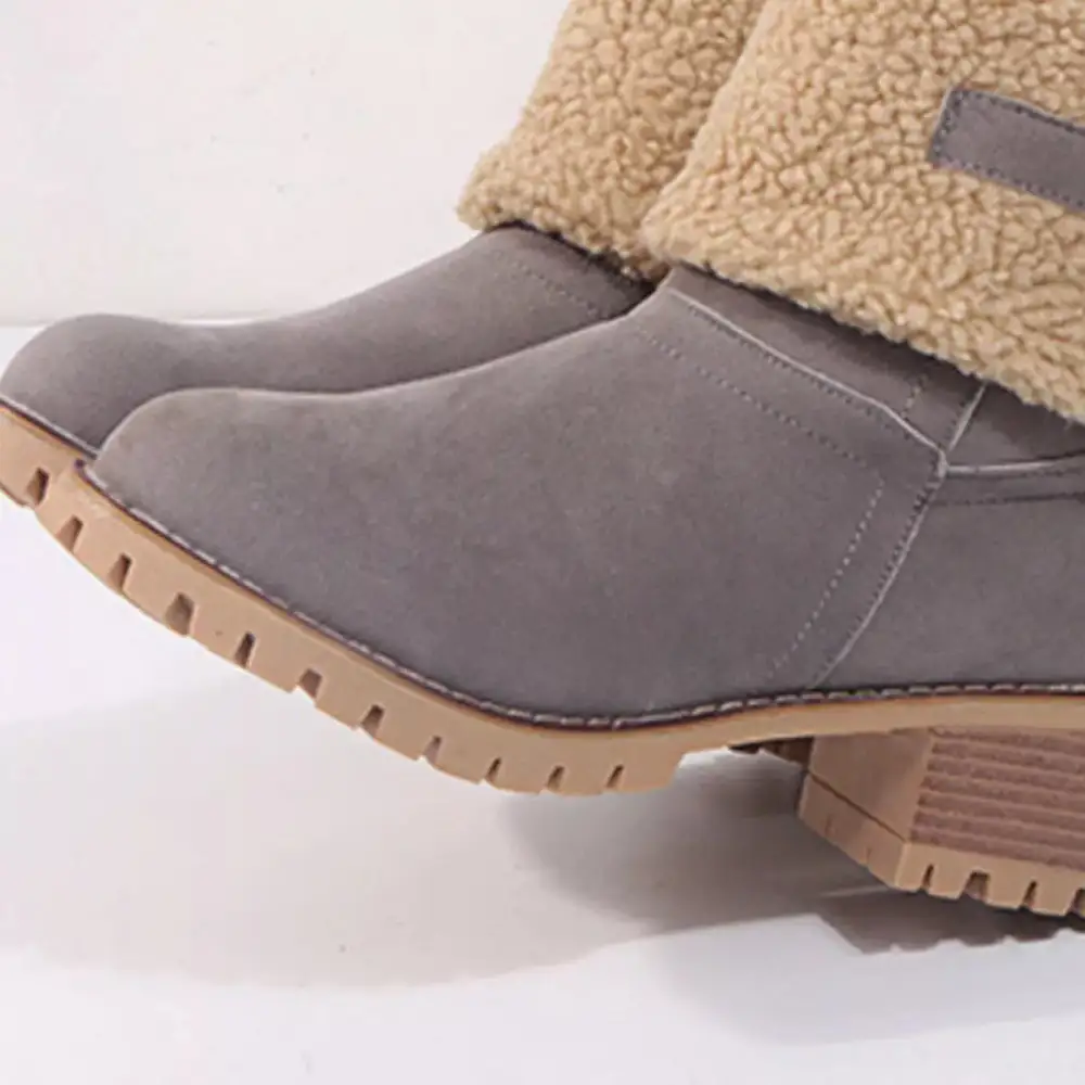 Refined Round Toe Block Heel Boots