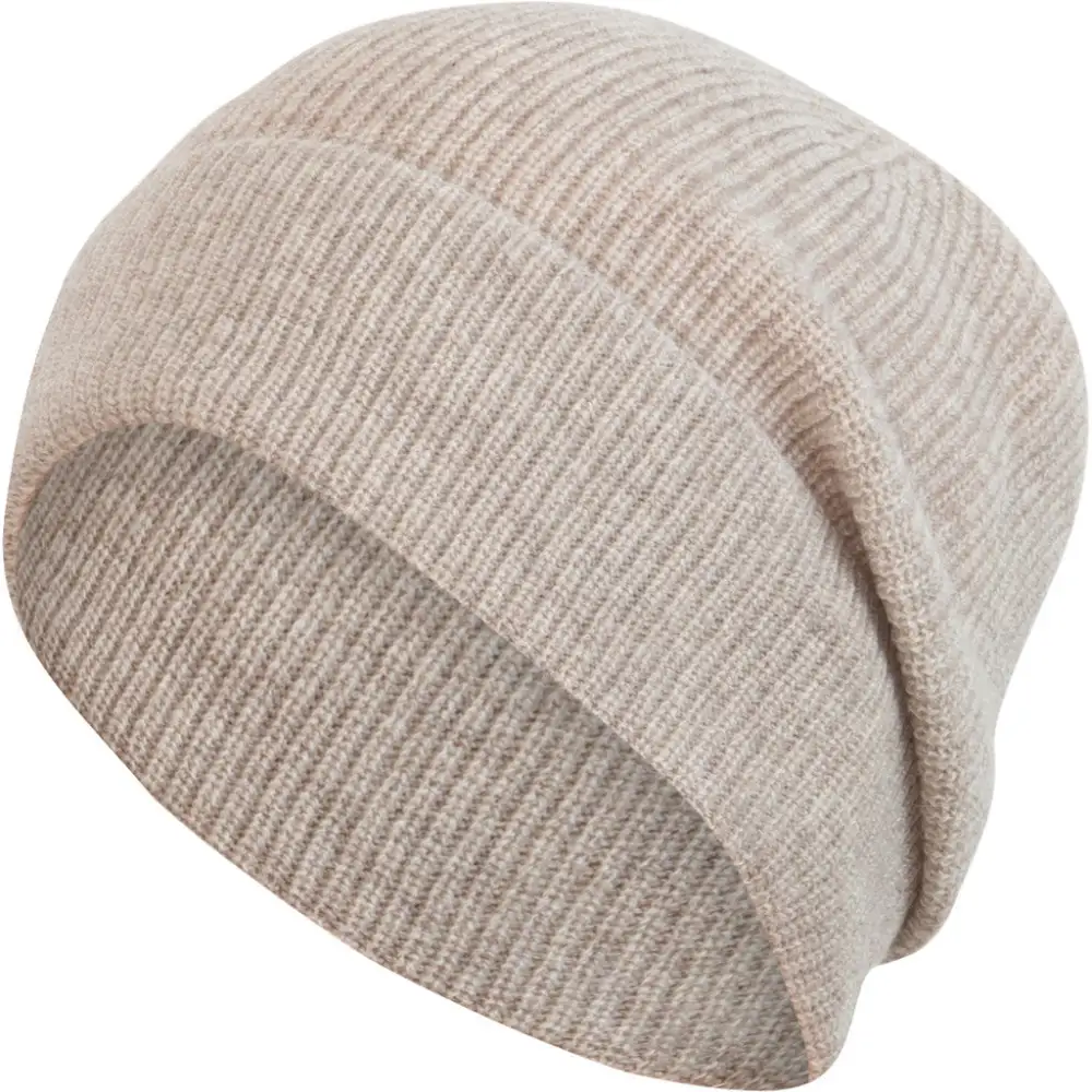 Women's Ribbed Wool Cashmere Beanie