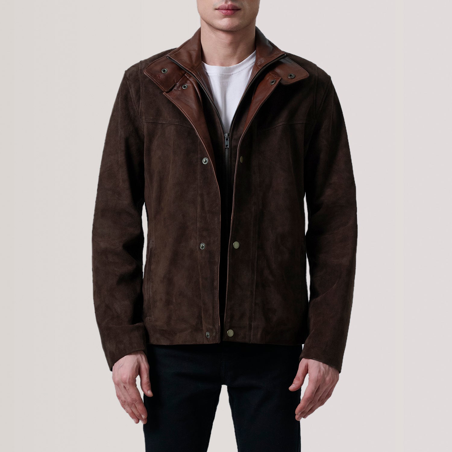 Men's Classic Racer Suede Jacket