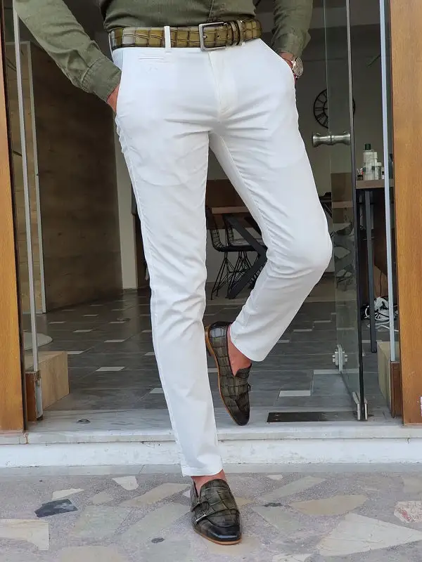 Modern Contemporary Slim Fit Refined Tailored Trousers
