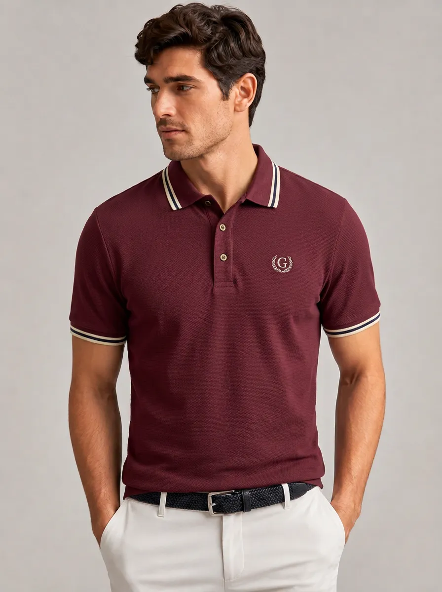 Men's Equestrian Lover G-Logo Laurel Wreath Printed Polo Shirt
