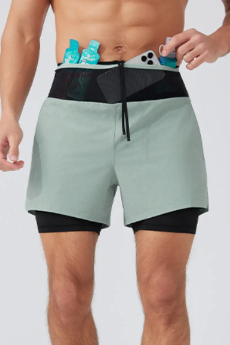 Streamlined Sport Quick Dry Breathable Drawstring Athletic Shorts