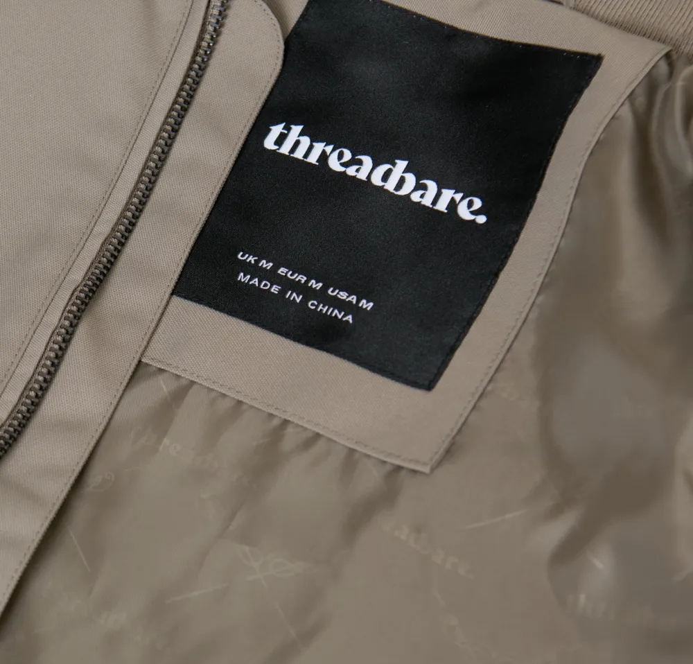 Taupe Water-Resistant Funnel-Neck Zip Jacket