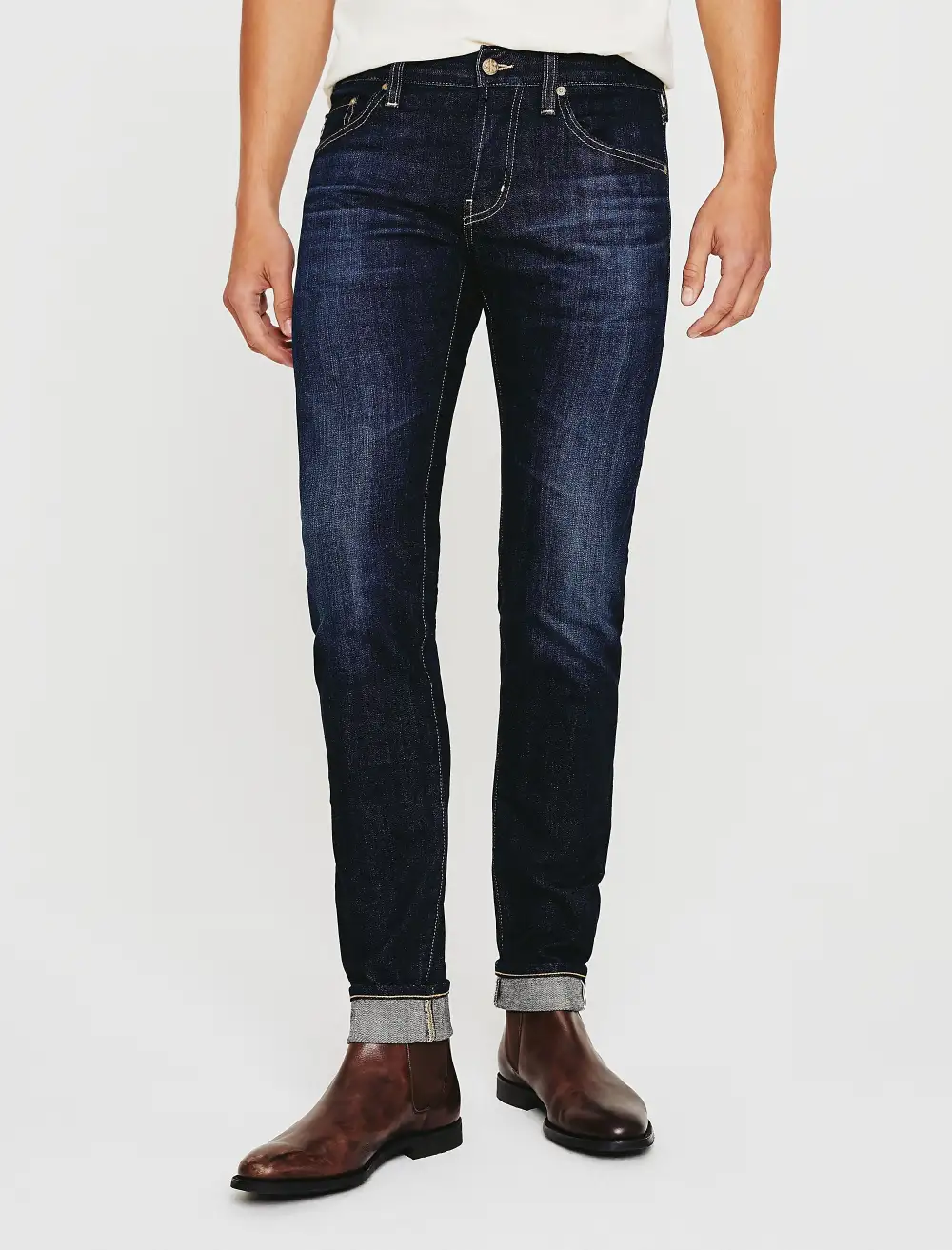 Men's Tailored Slim Mid Rise Comfort Stretch Jeans