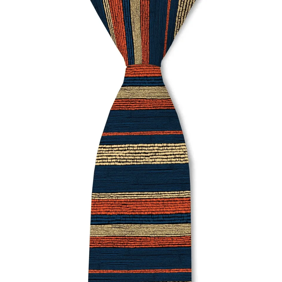 Knitted Stripe Pattern Necktie