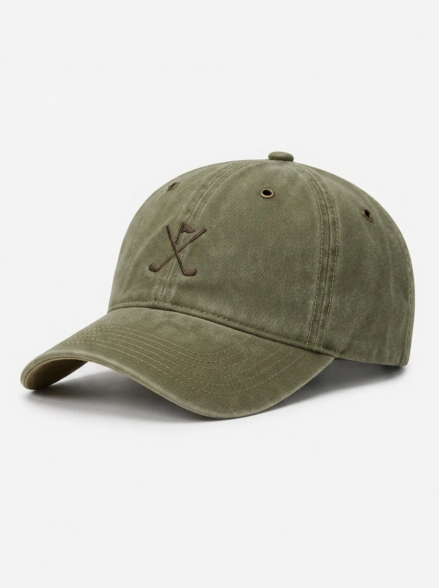 Unisex Equestrian Lover Crossed Horse Whip Embroidered Cap
