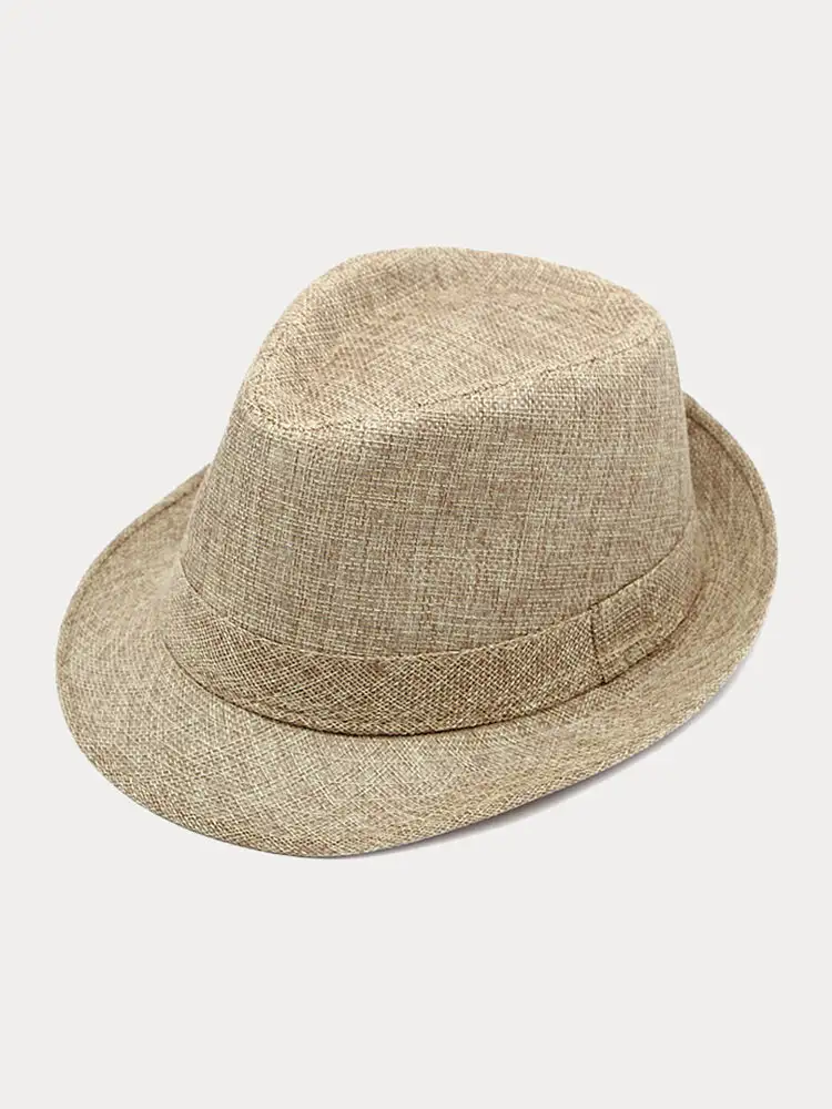 Beach Sun Protection Cotton Fedora Hat