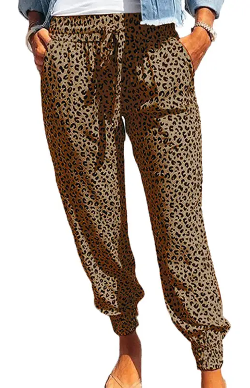 Leopard Print Trousers Pants
