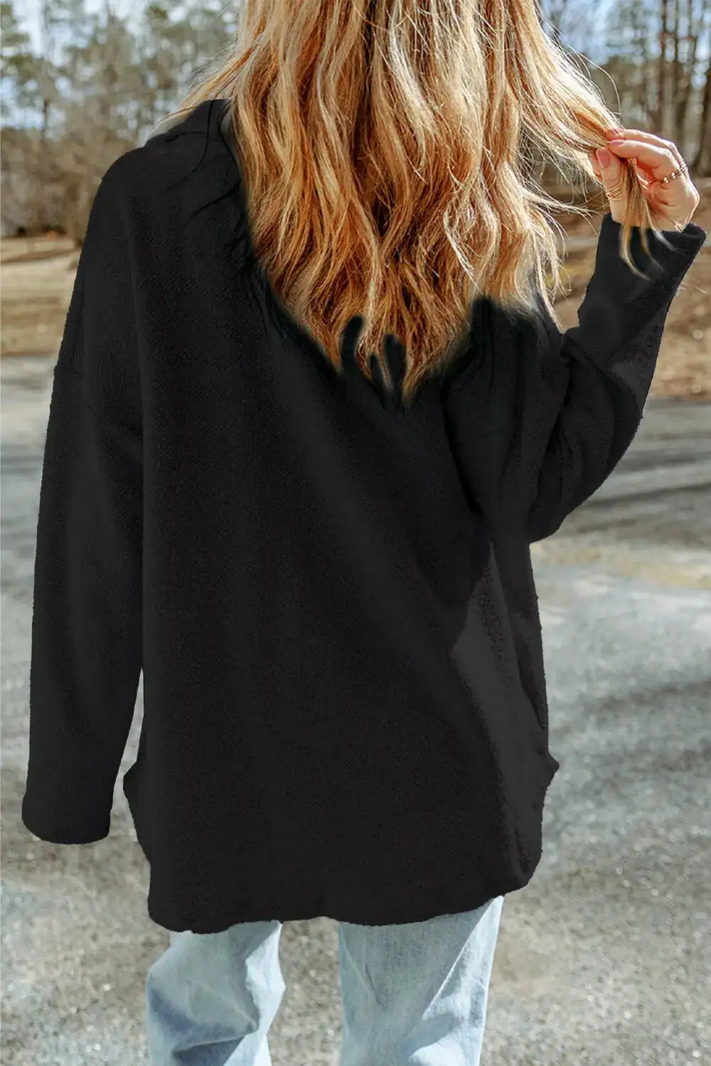 Button Front Pocketed Casual Jacket