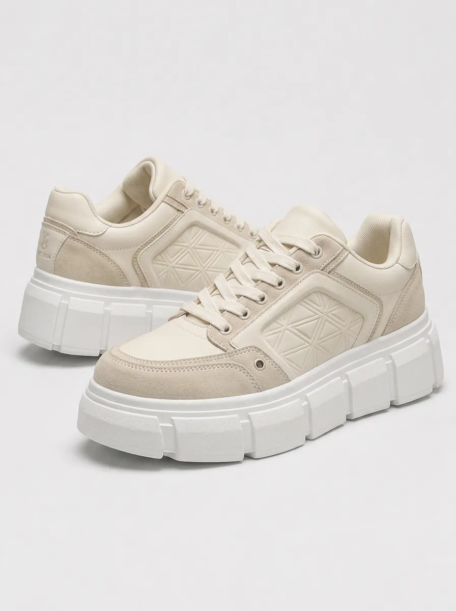 Men's Youthful Geometric Pattern Patterned Relaxed Skate Shoes