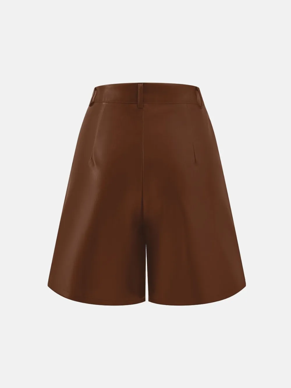 Pu Leather High Rise Shorts