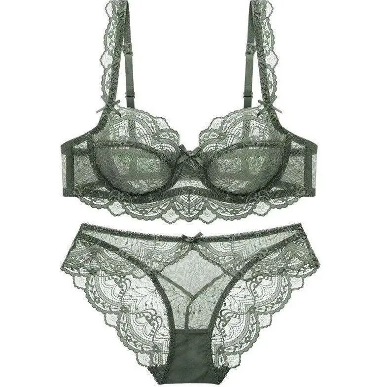 Push-Up Lace Bow Lingerie Set